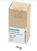 Hoenderdaal Fasteners Hoenderdaal spaanplaatschroef rvs-a2 platkop voldraad torx tx20 4.0x20 | 200 stuks - 0206.30.25001