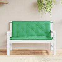 Tuinbankkussens 2 st 120x50x7 cm oxford stof groen