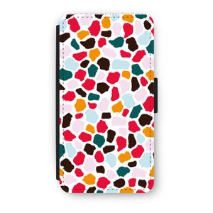 Colored Giraffe: iPhone XS Flip Hoesje