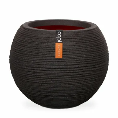 Vase ball Rib NL 62x48 black