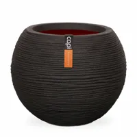Vase ball Rib NL 62x48 black