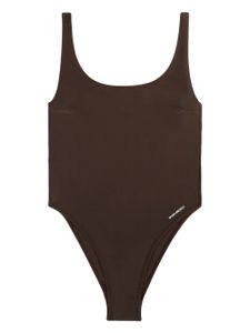 Sporty & Rich maillot de bain Carla à logo imprimé - Marron