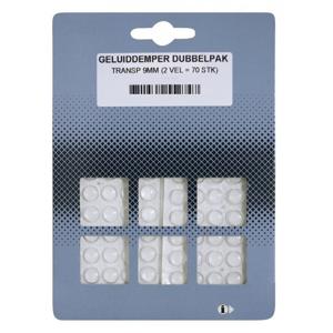 Geluidsdempers - 70x - zelfklevend - transparant - 8 mm - stootdopjes