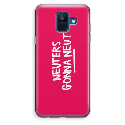 Neuters (roze): Samsung Galaxy A6 (2018) Transparant Hoesje