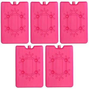 5x Koelelementen fel roze 16 cm