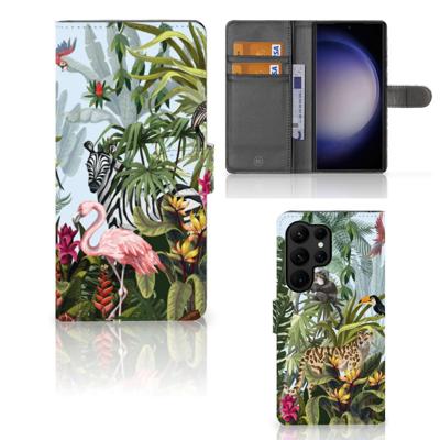 Telefoonhoesje | Met pasjeshouder | voor Samsung Galaxy S23 Ultra Jungle