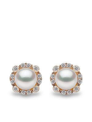 Yoko London puces d'oreilles Trend en or 18ct ornées de perles et de diamants