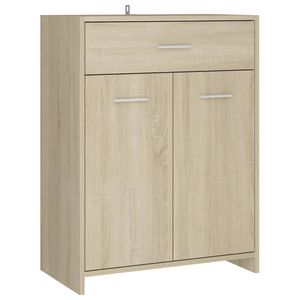 The Living Store Badkaast - Spaanplaat - 60 x 33 x 80 cm - Sonoma Eiken