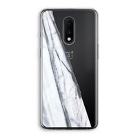 Gestreepte marmer: OnePlus 7 Transparant Hoesje