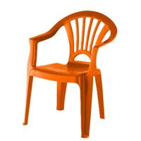 Camping Kinderstoel van kunststof - oranje - 37 x 31 x 51 cm