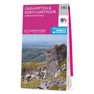 Wandelkaart - Topografische kaart 191 Landranger Okehampton & North Da