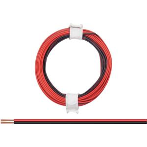 Donau Elektronik 114-01 Draad 2 x 0.08 mm² Rood/zwart 5 m