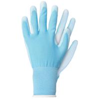 Werkhandschoenen licht polyester blauw L - Talentools