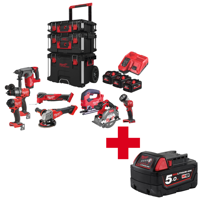 Milwaukee M18 FUEL™ FPP8E-553P Accu combiset 8-delig 18V 5.5Ah in PACKOUT™ trolley - 4933499240