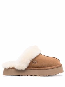 UGG chaussons Disquette en daim - Marron