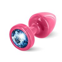 diogol - anni butt plug rond roze / blauw 25 mm