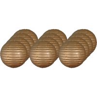 12x Gouden bol lampionnen 25 cm   -