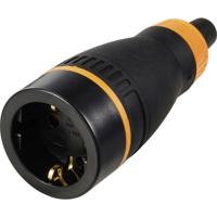 Sygonix SY-6618480 Koppeling met randaarde TPE, PC 250 V/AC Zwart, Oranje IP20