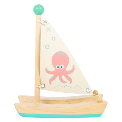 Small Foot badspeelgoed houten catamaran octopus