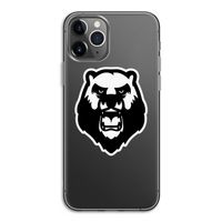 Angry Bear (white): iPhone 11 Pro Transparant Hoesje