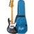 Flight Rock Series Mini JB Bass Moonburst compacte elektrische basgitaar met gigbag