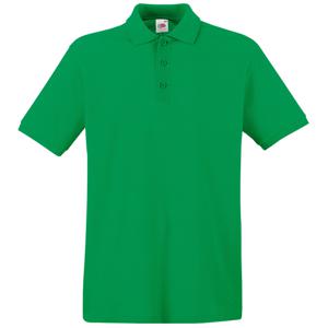 Fruit of the Loom poloshirt premium - groen - heren - katoen - 180 grams