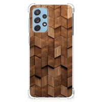 Stevig Telefoonhoesje voor Samsung Galaxy A73 Wooden Cubes - thumbnail
