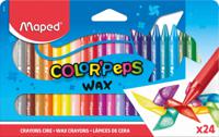 Maped waskrijt Color'Peps Wax, doos van 24 stuks in geassorteerde kleuren - thumbnail