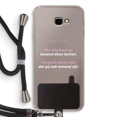 gij zijt ook iemand: Samsung Galaxy J4 Plus Transparant Hoesje met koord