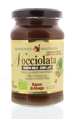 Nocciolata Hazelnootpasta zonder melk bio (270 gr)