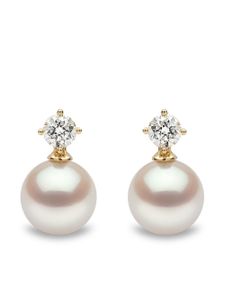 Yoko London puces d'oreilles en or 18ct serties de perles et de diamants