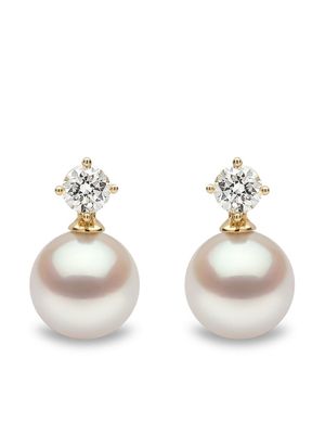 Yoko London puces d'oreilles en or 18ct serties de perles et de diamants
