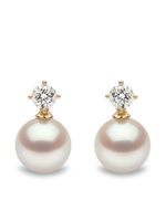 Yoko London puces d'oreilles en or 18ct serties de perles et de diamants - thumbnail