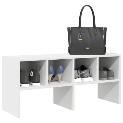 Schoenenrek stapelbaar 89,5x30x40 cm wit