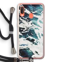 Golven: Samsung Galaxy A20e Transparant Hoesje met koord