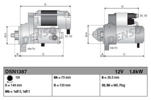 Startmotor DSN1387