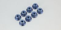 Nylon lock flanged nut M4X5.6 (8pcs) - Blue (1-N4056FN-B)