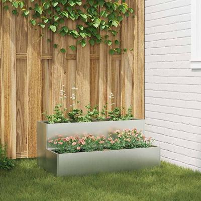 Tuin Bloempot Zilver 100 x 60 x 45 cm Gegalvaniseerd staal