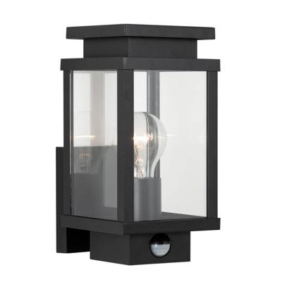KS Verlichting Zwart buitenlamp met sensorBoston - 7768