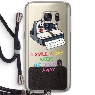 Smile: Samsung Galaxy S7 Transparant Hoesje met koord