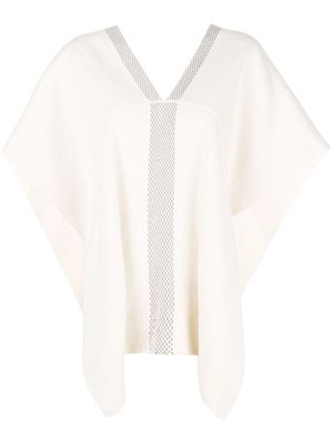 VOZ pull évasé à manches courtes - Blanc