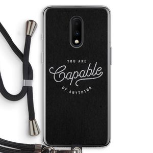 Capable: OnePlus 7 Transparant Hoesje met koord