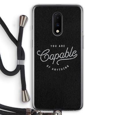 Capable: OnePlus 7 Transparant Hoesje met koord