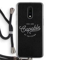 Capable: OnePlus 7 Transparant Hoesje met koord