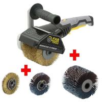 FARTOOLS PACK REX120C EXTERIEUR RENOVATOR + PRECISIE METALEN BORSTEL + PRECISIE SCHUURSTREEP BORSTEL