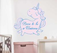 Muursticker born to be a unicorn