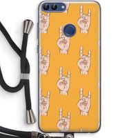 Rock: Huawei P Smart (2018) Transparant Hoesje met koord