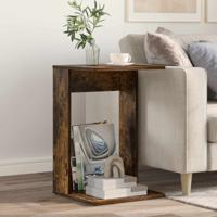 Bijzettafel Gerookt eiken 40 x 38 x 62,5 cm Bewerkt hout