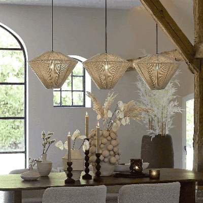 Light & Living Hanglamp 'Felida' 3-lamps, kleur Crème