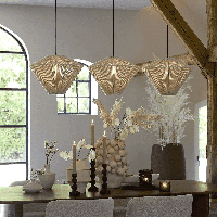 Light & Living Hanglamp 'Felida' 3-lamps, kleur Crème